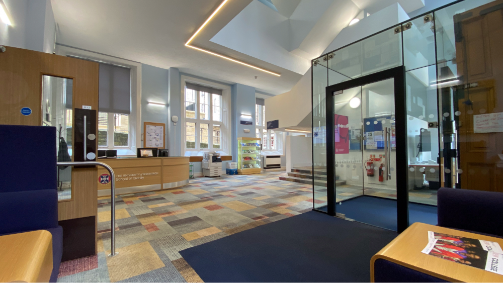 Colour photo of the reception taken before the rennovation works in 2024